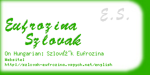 eufrozina szlovak business card